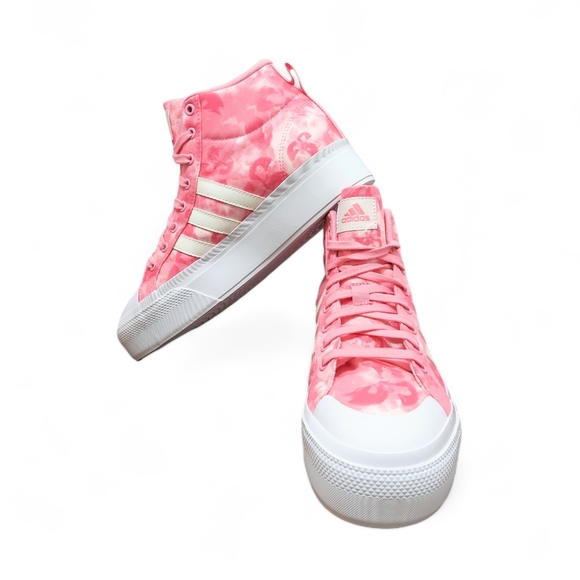 Adidas Bravada 2.0 Mid Platform Pink White Sneakers -Women's Size 9.5 New In Box - Picture 7 of 9